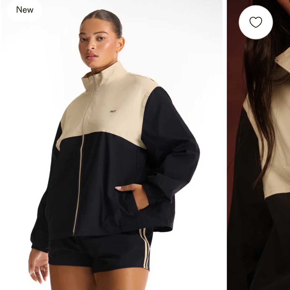Set active Women's Black and Cream Utility Jacket